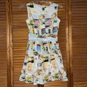 Johnnie B‎ Boden Sleeveless Picture Postcard Dress 11-12Y